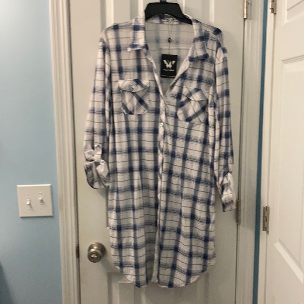Long button up tunic